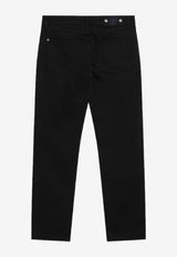 Stone Island Logo Patch Straight-Leg Jeans Black S15J100005S00J5/R_STONE-V0029