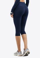 The Giving Movement Capri Leggings with Logo Patch Navy S1712_NAVY