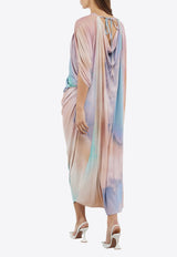The Giving Movement Soft Stretch Midi Kaftan Dress Multicolor S1722PAS_MULTI COLO