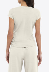 The Giving Movement Crewneck Ribbed Top Ivory S1729_IVORY