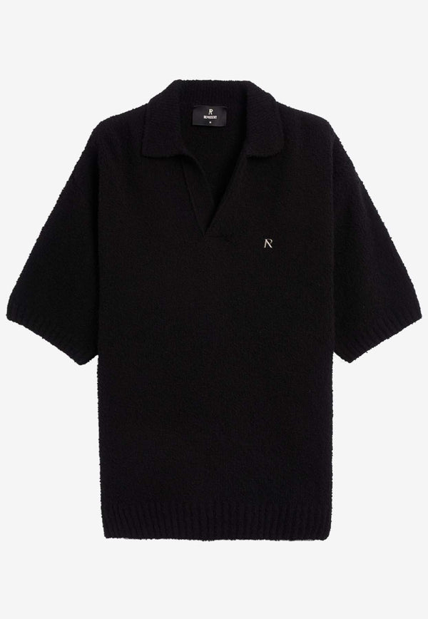 Represent Textured Knit Polo T-shirt S24REP_MLM305-01BLACK