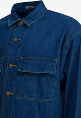 Auralee Denim Buttoned Shirt A25SS01SDMIDIUM WASHED INDIGO_ef6cc98e-a43f-4a05-ab24-73447de9a69c