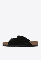 Birkenstock Zurich Tech Suede Slides Black 1026783TECH BLACK_81112