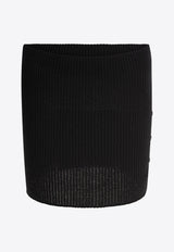 Courrèges Ribbed Knit Mini Skirt Black 225MJU255FI00499999_80112