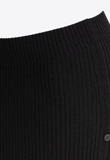 Courrèges Ribbed Knit Mini Skirt Black 225MJU255FI00499999_80112