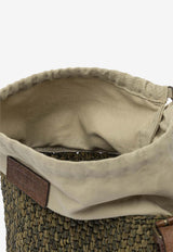 IBELIV Raffia Bucket Bag Green MAIKASAVANE_80447