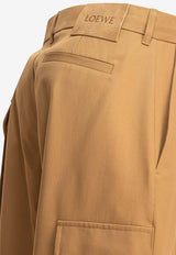 Loewe Silk-Blend Tailored Pants Beige H526Y04WGOBEIGE_78652