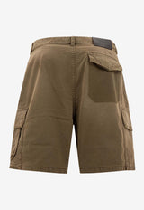 Loewe Logo Label Cargo Shorts Green H526Y1AW05KHAKI GREEN_78327