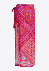 Pucci Festa Print Sarong Skirt Pink 5HRW025H764034_81878