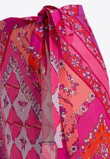 Pucci Festa Print Sarong Skirt Pink 5HRW025H764034_81878