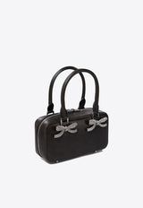 Self-Portrait Bow Embellished Handbag Black RS25-301-BBLACK_75586