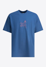 Stüssy In Bloom Printed T-shirt Blue 19051090801 BLUE_82187