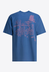 Stüssy In Bloom Printed T-shirt Blue 19051090801 BLUE_82187