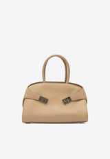 Ferragamo Medium Hug Leather Top Handle Bag Camel 0769115_b4030b3a-cfbe-4b1b-861e-41214a3f73c8