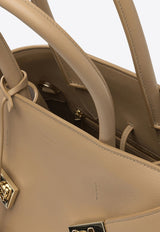 Ferragamo Medium Hug Leather Top Handle Bag Camel 0769115_b4030b3a-cfbe-4b1b-861e-41214a3f73c8