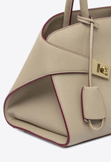 Ferragamo Medium Hug Leather Top Handle Bag Beige 0779053_40471bc0-817e-422a-9958-49fa3e85af94
