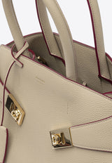 Ferragamo Medium Hug Leather Top Handle Bag Beige 0779053_40471bc0-817e-422a-9958-49fa3e85af94