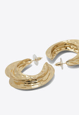 Self-Portrait Wing-Shaped Hoop Earrings Gold SS25-606E-GDGOLD_82913
