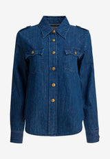 Valentino Western Style Denim Shirt Blue 6B3DB02X94C558_6108c3f9-ea14-4154-bb7b-87e4a7e21298