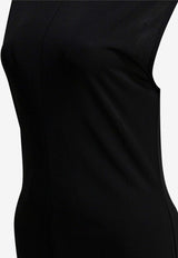 AMI PARIS Long Sheath Dress Black FDR648.JE0223001_ab1ced7c-7b94-45cc-875d-a2d223575673