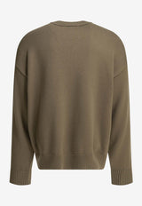 AMI PARIS Ami De Coeur Jersey Knit Sweater Beige UKS859.KN0156A117_1a7f9058-a980-42ff-8d8e-5d8ed029ef01