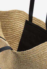 AMI PARIS Large Ami De Coeur Raffia Tote Bag Beige ULL740.AW0036113_989d5904-e4e8-47b9-b8b3-51cf4bc1e276