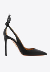 Aquazzura Bow Tie 105 Nappa Leather Pumps Black DENHIGP0NAP000_12150df9-ed2c-496b-8c02-c84dec09f311
