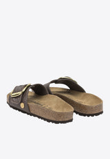 Birkenstock Madrid Big Buckle Raffia Low Sandals Brown 1031419CARAFE_d5daee82-803e-4f40-9964-dd23af3027a7