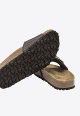 Birkenstock Madrid Big Buckle Raffia Low Sandals Brown 1031419CARAFE_d5daee82-803e-4f40-9964-dd23af3027a7