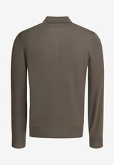 Brunello Cucinelli Long-Sleeved Polo T-shirt Brown M29800135CLL90_31162be1-f15b-412e-b56c-a6447b3f43cf