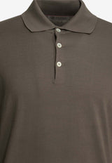 Brunello Cucinelli Long-Sleeved Polo T-shirt Brown M29800135CLL90_31162be1-f15b-412e-b56c-a6447b3f43cf
