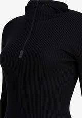Brunello Cucinelli Half-Zip Wool Sweater with Hood Black M41844609C101_0e63a447-aa15-4d71-94a7-9f9ed8e1160e