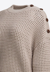 Brunello Cucinelli Waffle Knit Sweater Beige M89302610C9276_50acc6d4-1990-4b23-be7e-e06b36bb36ca