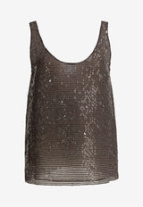 Brunello Cucinelli Sequin-Embellished Silk Top Brown MF940HW310C8589_283df191-ce0a-45e2-a231-c413e44d69f8