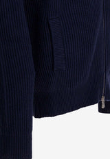 Brunello Cucinelli Ribbed Zip-Up Cardigan Blue MNI708616C2425_145f41df-9903-4905-8646-0932971936bd