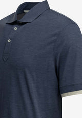 Brunello Cucinelli Faux Layering Polo Jersey T-shirt Blue MR8333966CTA27_eb1914c1-ac58-421c-a92d-a79030e8bdd5