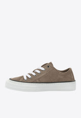 Brunello Cucinelli Shiny Tab Low-Top Suede Sneakers Beige MZSFG3221C8849_0b847d63-6535-482c-beec-c7ba84dff217