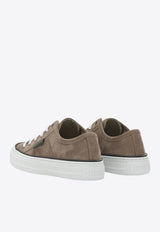 Brunello Cucinelli Shiny Tab Low-Top Suede Sneakers Beige MZSFG3221C8849_0b847d63-6535-482c-beec-c7ba84dff217
