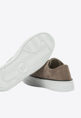Brunello Cucinelli Shiny Tab Low-Top Suede Sneakers Beige MZSFG3221C8849_0b847d63-6535-482c-beec-c7ba84dff217