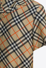 Burberry Vintage Check Oversized Silk Shirt Beige 8091202_11fd9b7e-e4df-4ad2-b782-97c567dd4c50
