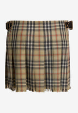 Burberry Checked Mini Skirt Beige 8118152_a825427b-296d-48ff-82c3-68f3fe8a3789