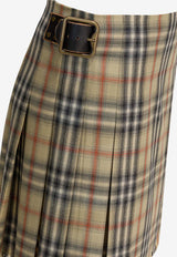 Burberry Checked Mini Skirt Beige 8118152_a825427b-296d-48ff-82c3-68f3fe8a3789