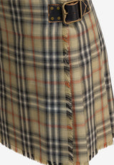Burberry Checked Mini Skirt Beige 8118152_a825427b-296d-48ff-82c3-68f3fe8a3789