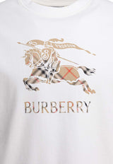 Burberry Checked EKD Print T-shirt White 8119014_e38e8682-fa81-4765-a0b0-5d4d2c1e1640