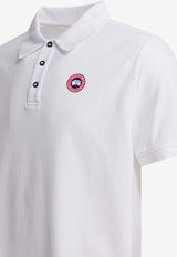 Canada Goose Buckley Logo Patch Polo T-shirt White BECKLEY POLO1600M9025_f1603165-856e-41ea-ab5c-9c9cc275e04d