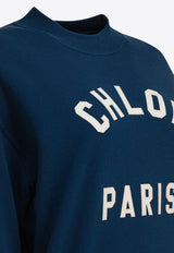 Chloé Logo Crewneck Sweatshirt Blue CH24AJH121924C6_2aa92090-c6b9-40f4-9fce-a6206981932b