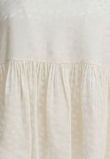 Chloé Crepe De Chine Gathered Top White CH26SHT30310107_e8714da1-f450-4ccb-8756-c8540dcbf9eb