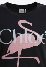 Chloé Flamingo Logo T-shirt Black CH26SJH08194070_63509c46-a15d-4826-ae8a-4d3d65b6b4ce