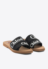 Chloé Woody Printed Slides Black