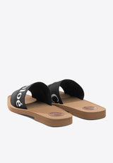 Chloé Woody Printed Slides Black